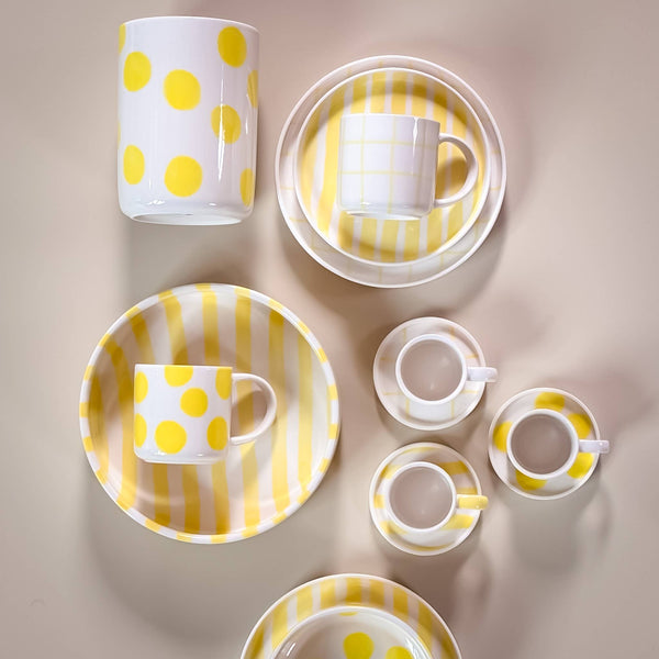 Schale gross  Stripes - spiaggia yellow