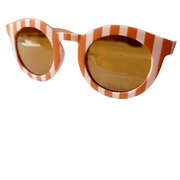Kinder-Sonnenbrille Classic | gestreift | Creme/Karamell