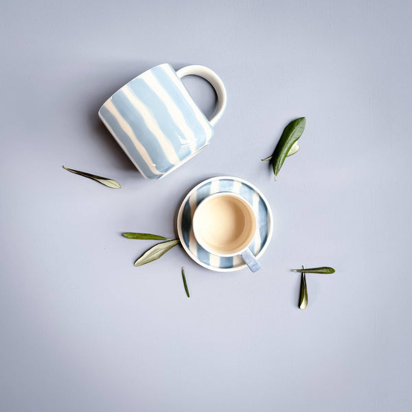 Espresso  Stripes - morning  azzurro (2er Set - 4 Teile)