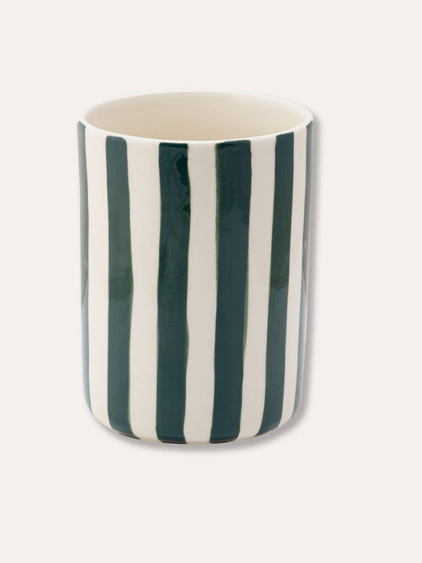 Vase Stripes - gentle green