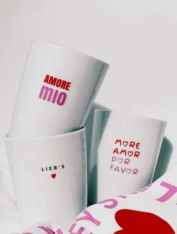 Becher Tasse Heart I Amore Bunt Spring Love