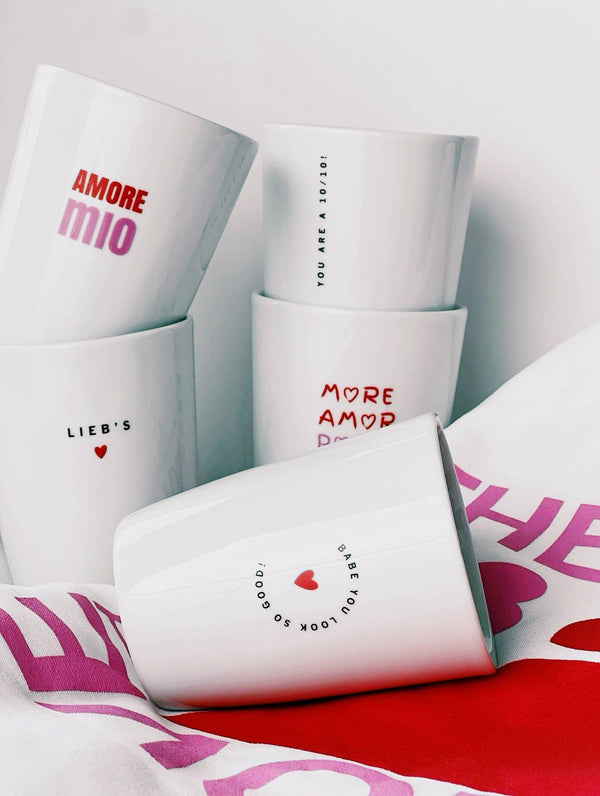 Becher Tasse Heart I Amore Bunt Spring Love