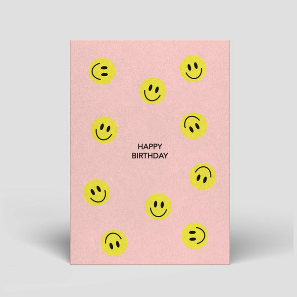 Postkarte - Geburtstag - Smileys