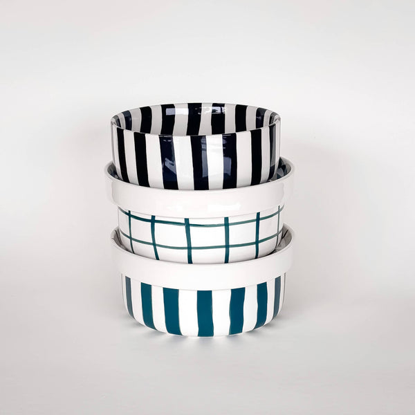 Schale Stripes - vulcano black