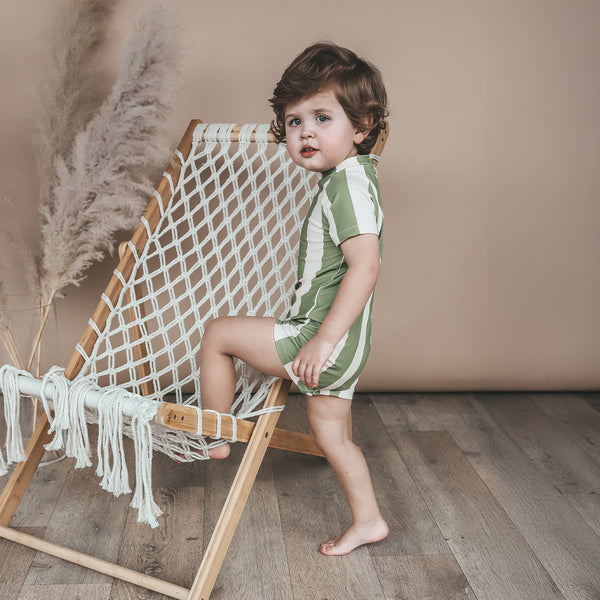 Wide Stripe | Shortsleeve Swimsuit