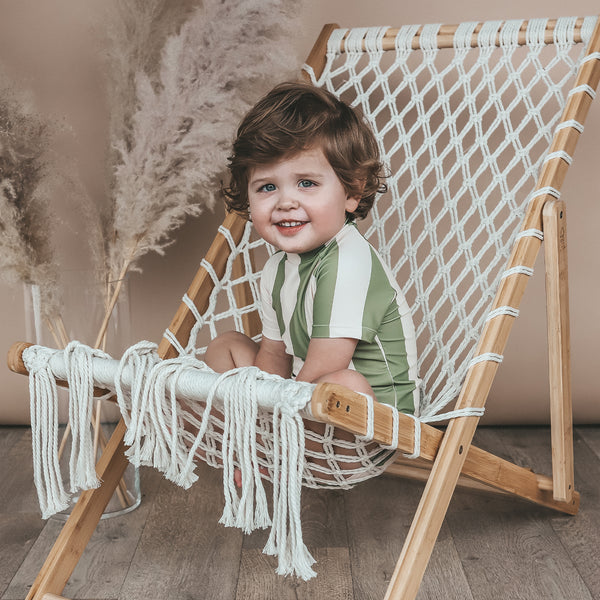 Wide Stripe | Shortsleeve Swimsuit
