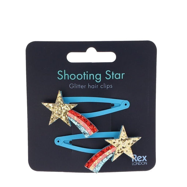 Glitzernde Haarspangen (2er-Set) - Shooting Star