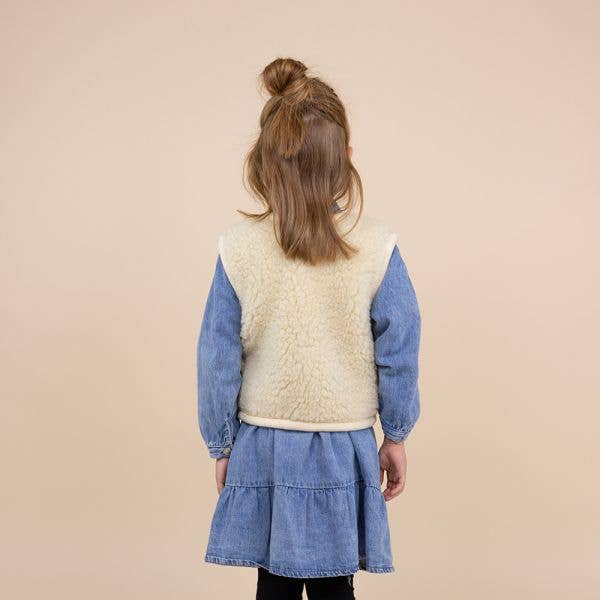 Kinder-Cardigan Wool Koala Beige