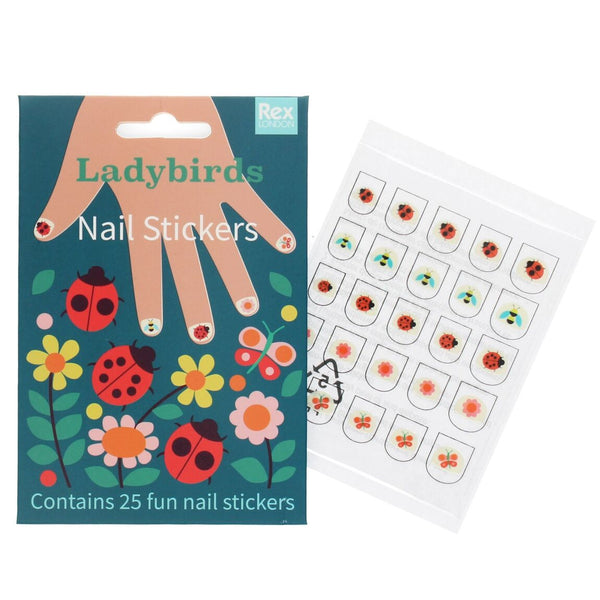 Nagelsticker für Kinder - Marienkäfer