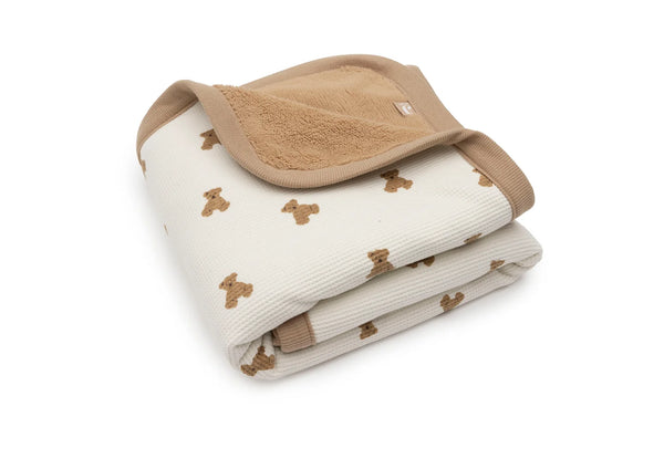 Decke | 75x100cm | 2. TOG | Waffle/Fluffy | Mini Teddy Bear