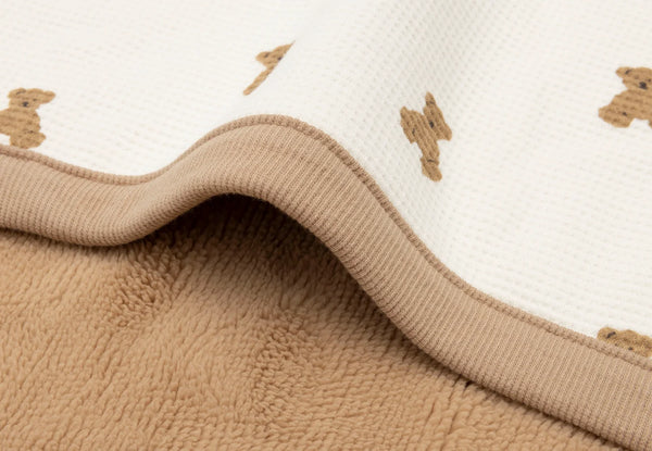 Decke | 75x100cm | 2. TOG | Waffle/Fluffy | Mini Teddy Bear
