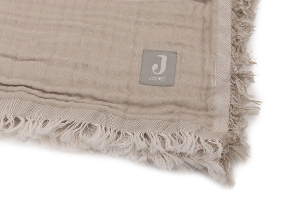 Decke | 75x100cm | 1.0 TOG | Fringe | Olive Green