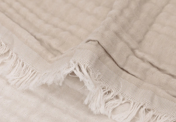 Decke | 75x100cm | 1.0 TOG | Fringe | Olive Green
