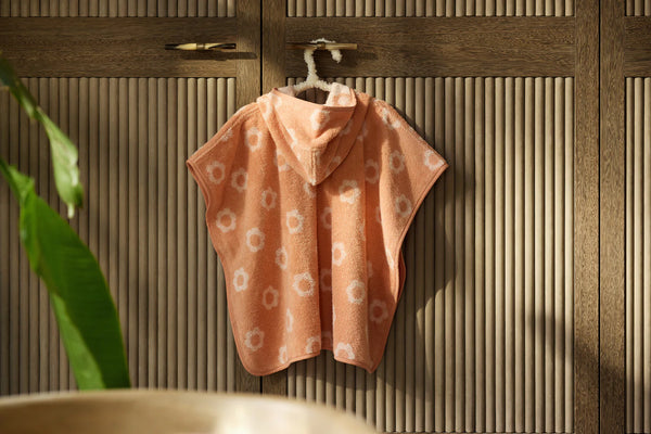 Badeponcho Frottee - Jacquard Flower