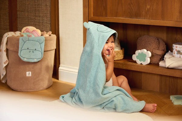 Kapuzenhandtuch Frottee 75x130 cm - Hippo Happy