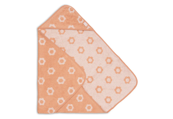 Kapuzenhandtuch Frottee 75x75cm - Jacquard Flower