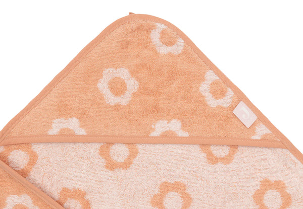 Kapuzenhandtuch Frottee 75x75cm - Jacquard Flower