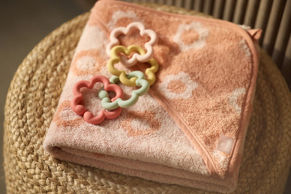 Kapuzenhandtuch Frottee 75x75cm - Jacquard Flower