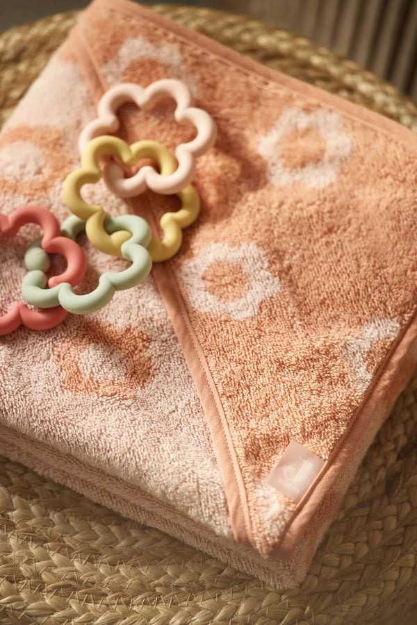 Kapuzenhandtuch Frottee 75x75cm - Jacquard Flower