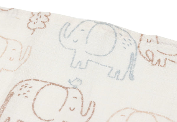 Spucktuch Hydrophill 70x70cm - Elephant Tales - 3 Stück