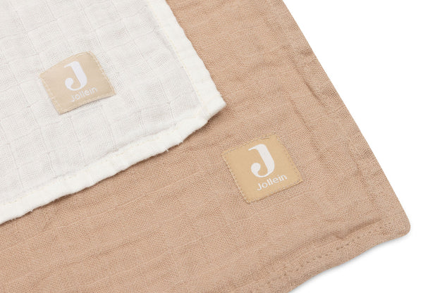 Mullwindeln Hydrophil Large 115x115cm - Biscuit/Ivory - 2 Stück