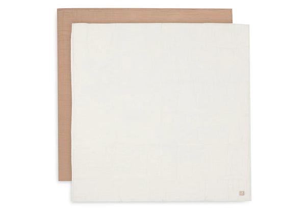 Mullwindeln Hydrophil Large 115x115cm - Biscuit/Ivory - 2 Stück