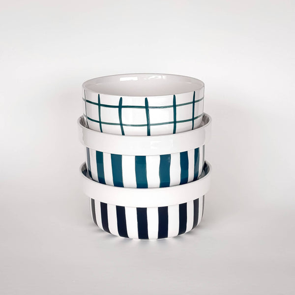 Schale Stripes - vulcano black
