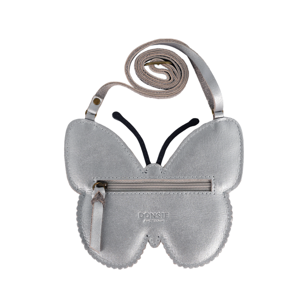 Alja Purse | Vlinder | Silver Grey Metallic Leather