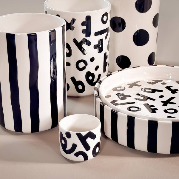 Becher Stripes - vulcano black