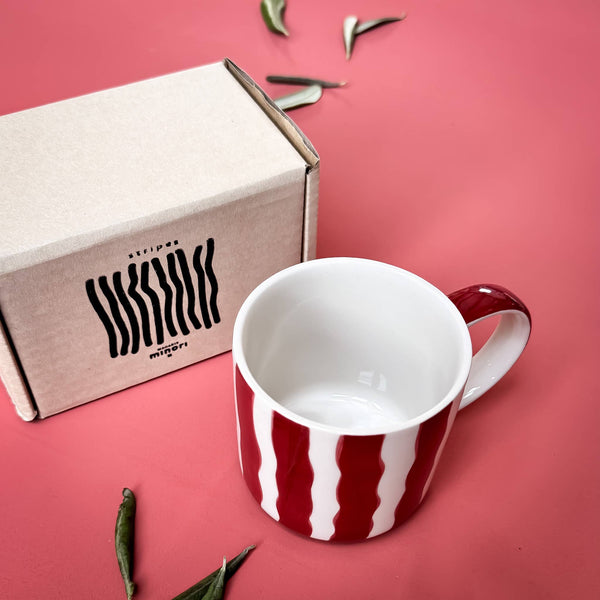 Becher Stripes - tramonto red