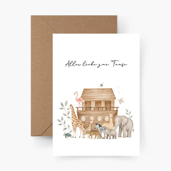 Happy Birthday | Taufe | Postkarte mit Umschlag