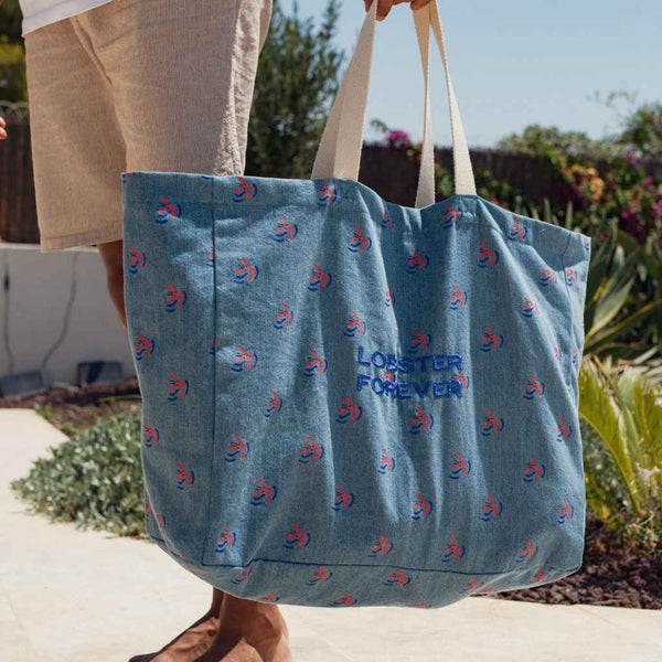 XXL Strandtasche aus Denim | Lobster Forever