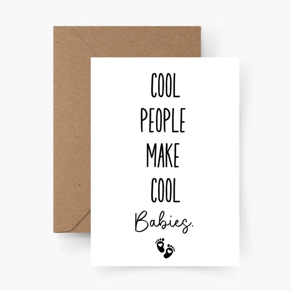 Happy Birthday | Cool People | Postkarte mit Umschlag