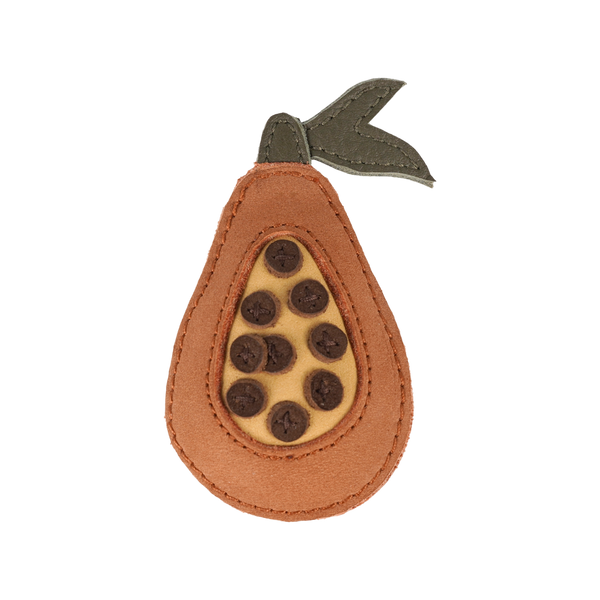 Nanoe Fruit Hairclip | Papaya | Walnut Nubuck