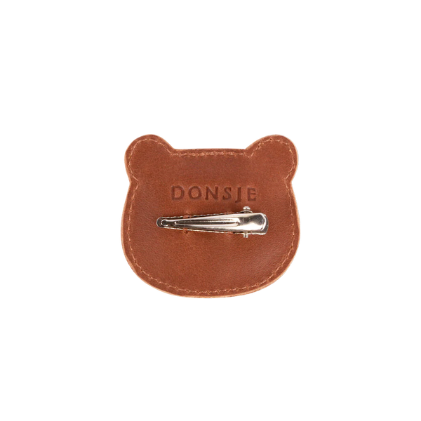 Josy Classic Hairclip | Bear | Cognac Classic Leather