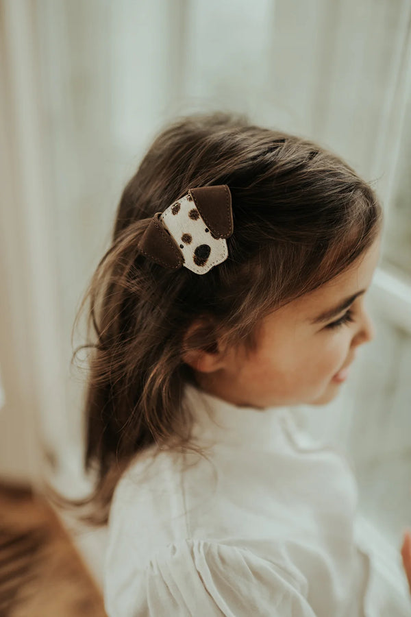 Josy Exclusive Hairclip | Dalmatian | Black Spotted Cow Hair