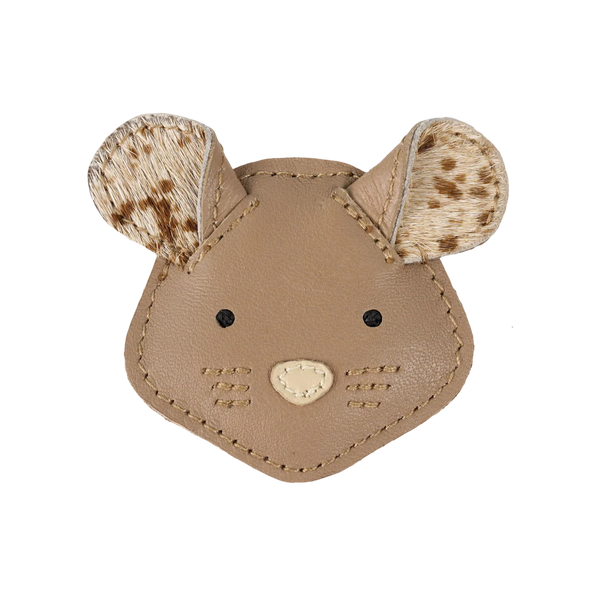 Josy Exclusive Hairclip | Mouse | Praline Leather