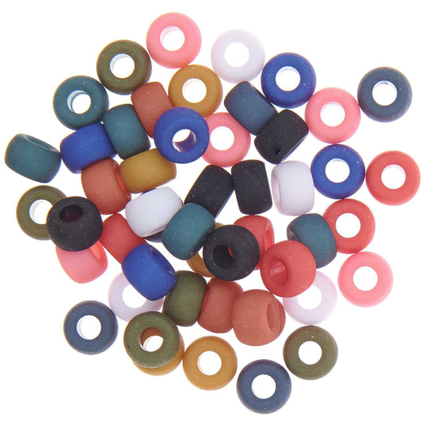 itoshii - Ponii Beads matt Erdfarben dunkel 9x6mm 400 Stück