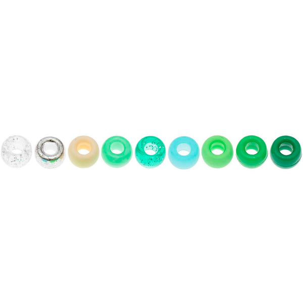 itoshii - Ponii Beads Grün Mix 9x6mm 80 Stück