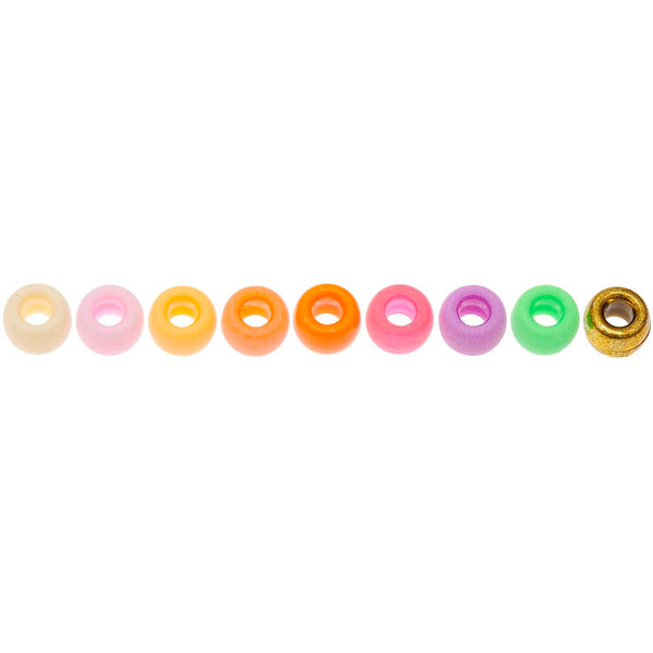 itoshii - Ponii Beads Neon Mix 9x6mm 80 Stück