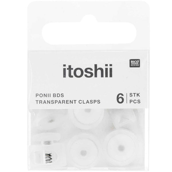 itoshii - Ponii Beads Verschlüsse transparent 14x9mm 6 Stück