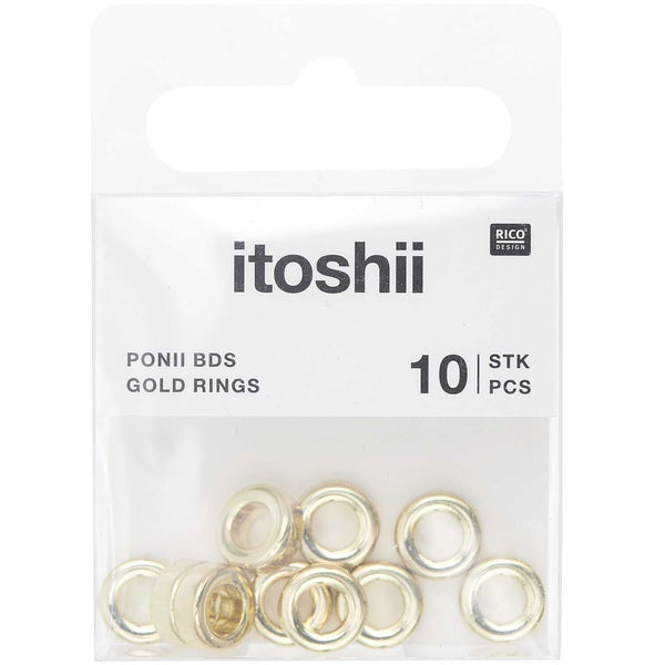 itoshii - Ponii Beads Ringe 9x3,5mm 10 Stück