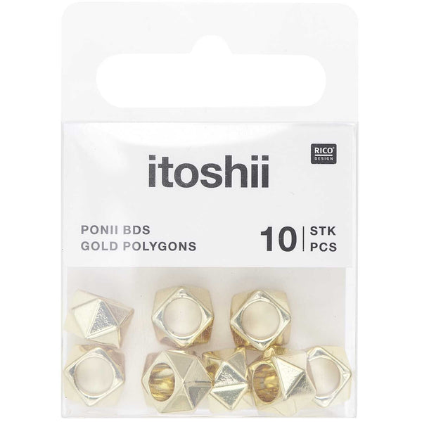 itoshii - Ponii Beads Polygone 11x7mm 10 Stück