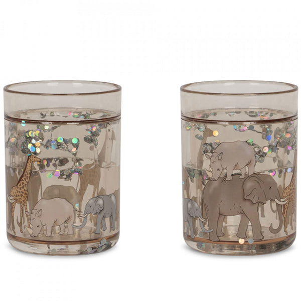 2 PACK GLITTER CUPS Safari