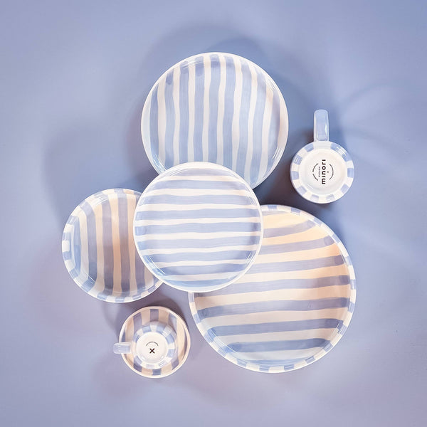 Schale gross  Stripes - morning azzurro