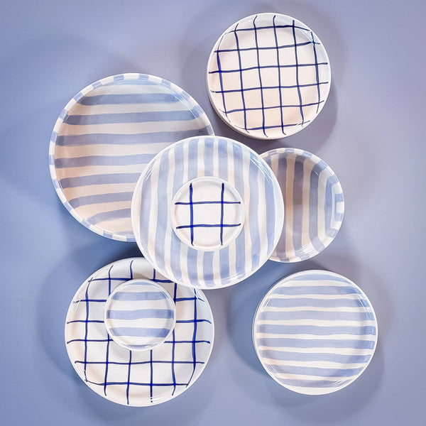 Schale gross  Stripes - morning azzurro