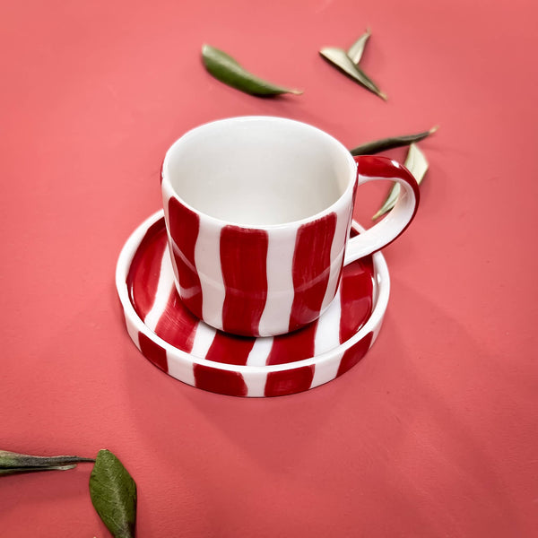 Espresso  Stripes - tramonto red (2er Set - 4 Teile)