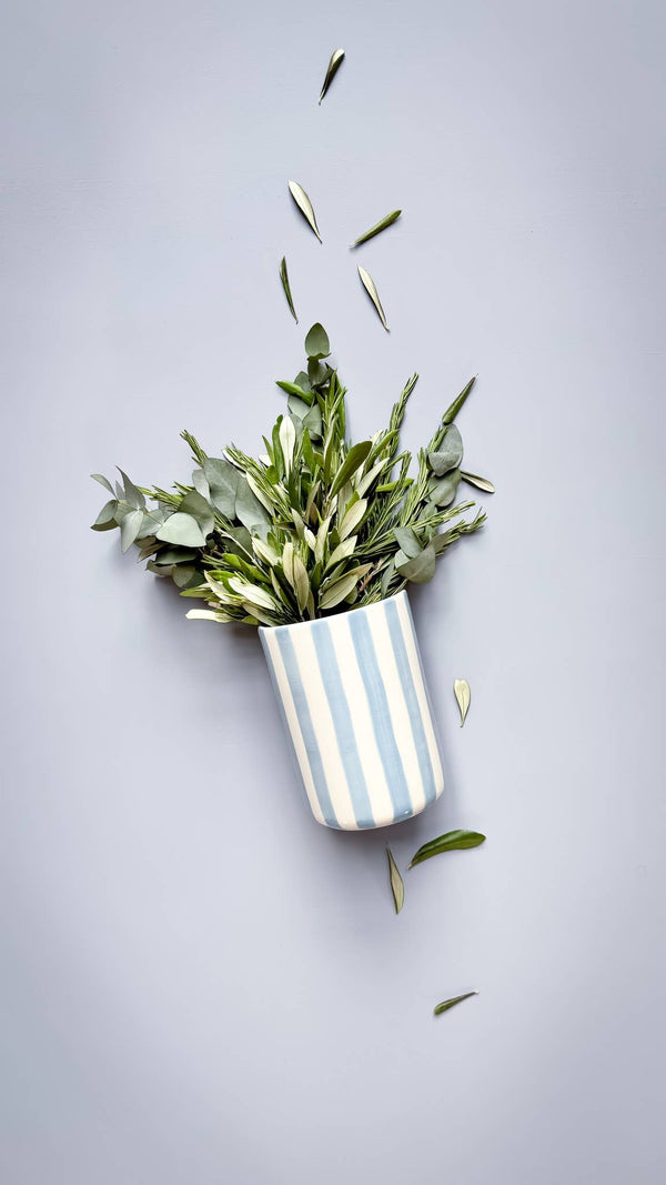 Vase Stripes - morning azzurro