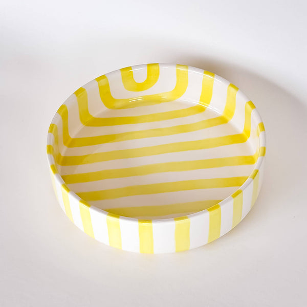 Schale gross  Stripes - spiaggia yellow