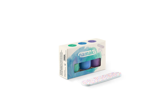 Set mit 3 Nagellacken Electric Blue Violet Glitter